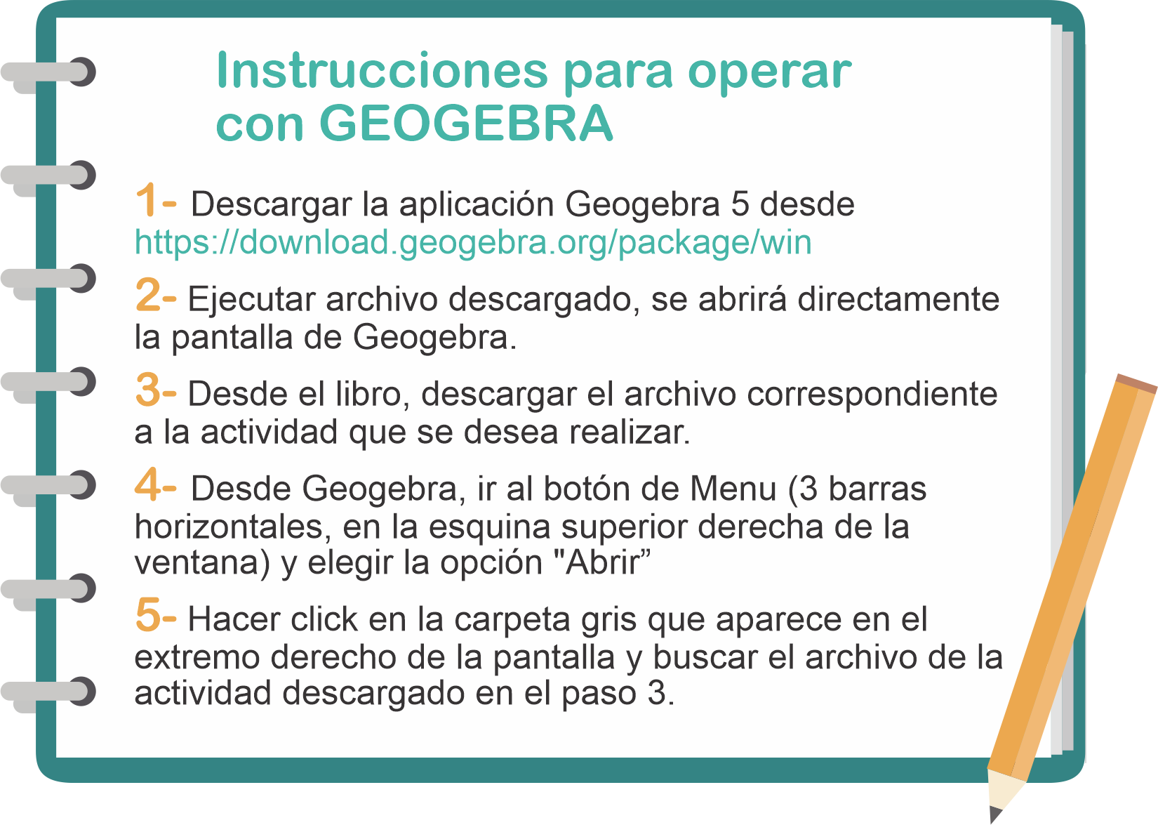 instrucciones geogebra 5
