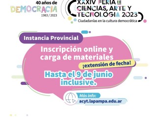 Feria Provincial de Ciencias: extienden inscripción hasta el 9 de junio