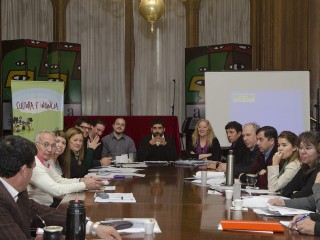 Reunión llevada a cabo en la sala Cané del Ministerio de Cultura de la Nación