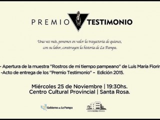 Entrega Premio Testimonio - Edición 2015