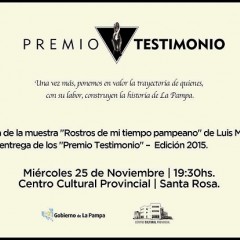 Entrega Premio Testimonio - Edición 2015