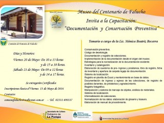 De interés para museólogos y archivistas de La Pampa