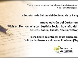 Certamen literario “Vivir en Democracia con Justicia Social”