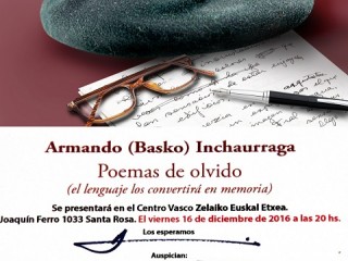 Armando (Basko) Inchaurraga presenta su libro Poemas de olvido... 