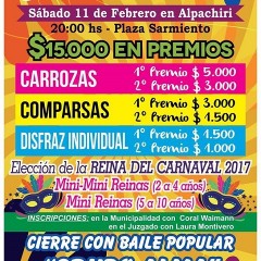 Festejos de Carnaval y música en toda la provincia