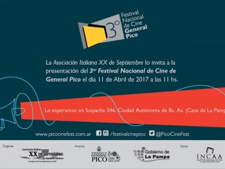 Presentan el 3° Festival de Cine de Pico en Casa de La Pampa