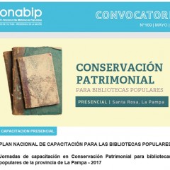 Capacitación en Conservación Patrimonial para Bibliotecas Populares