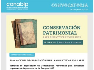 Capacitación en Conservación Patrimonial para Bibliotecas Populares