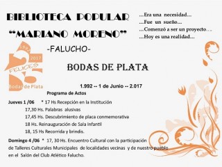  25 años de la Biblioteca Popular “Mariano Moreno” de Falucho