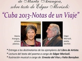 Presentan el Libro de Artista “CUBA 2013 – NOTAS DE UN VIAJE”