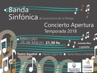 Apertura Temporada 2018 de la Banda Sinfónica de La Pampa