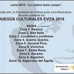 Se ponen en marcha los Juegos Culturales Evita 2018
